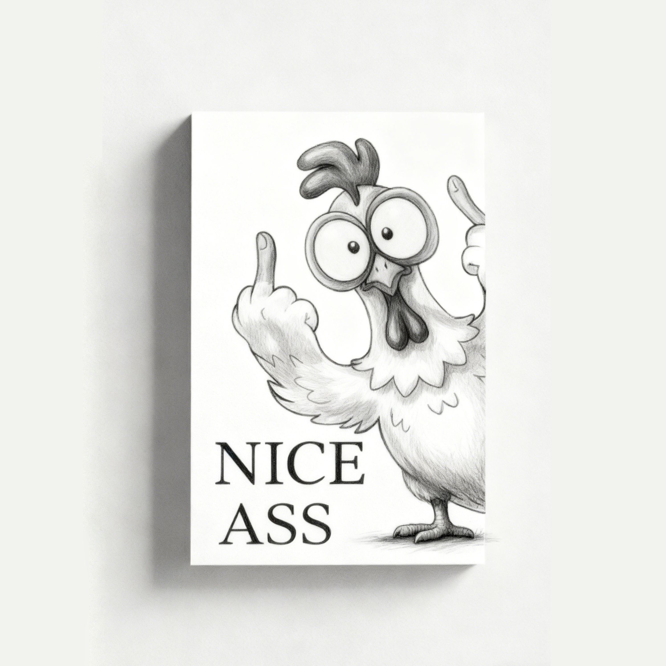 Fun Bathroom Wall Art - Sassy Chicken Pattern