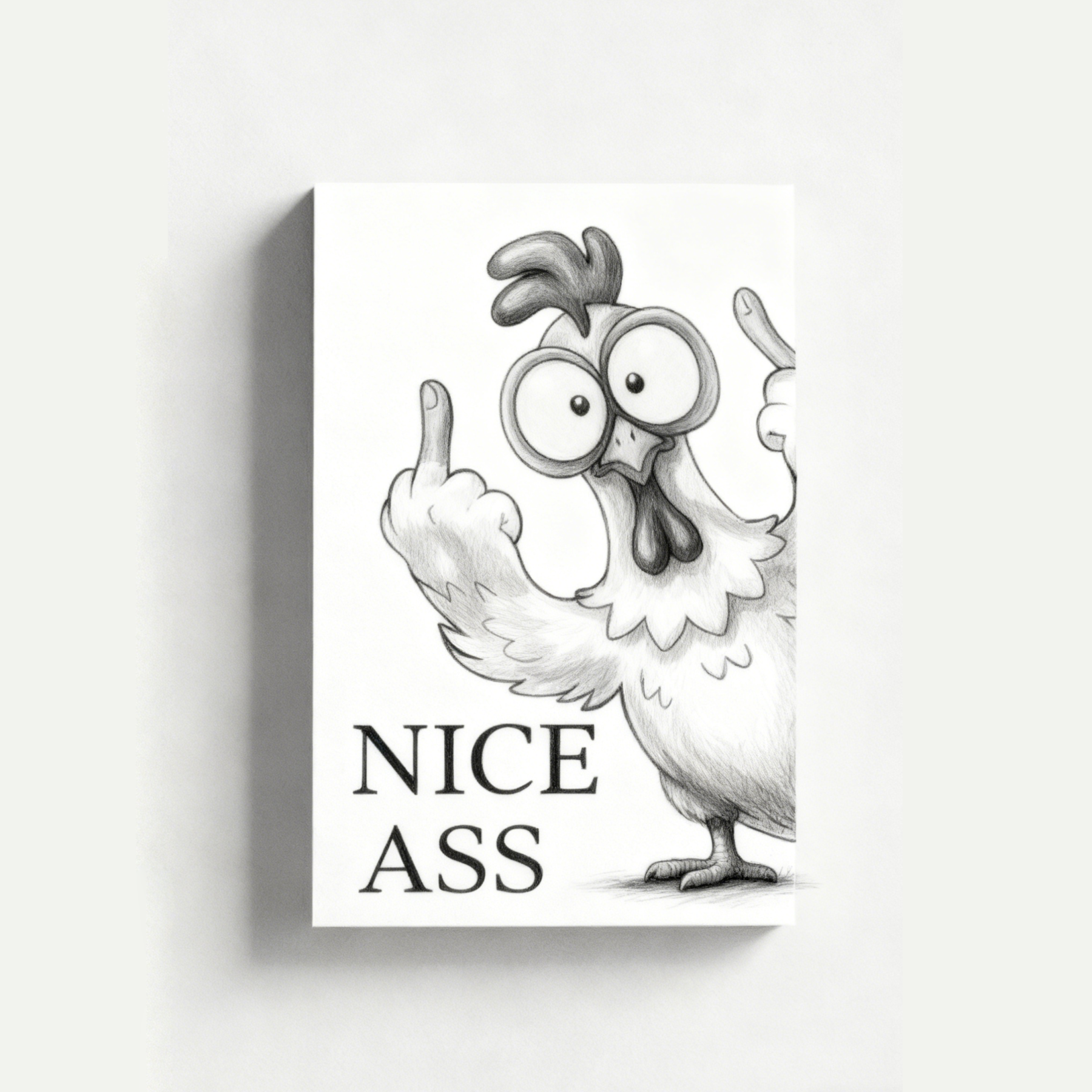 Fun Bathroom Wall Art - Sassy Chicken Pattern