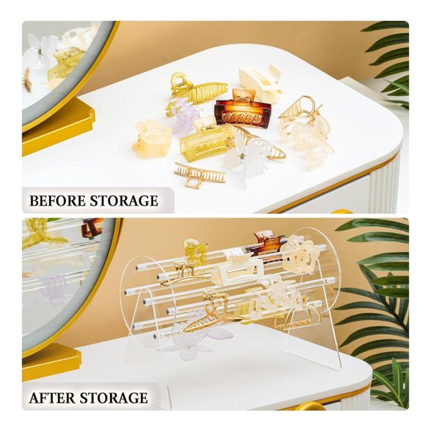 360° Rotating Hair Clip Organizer Displays