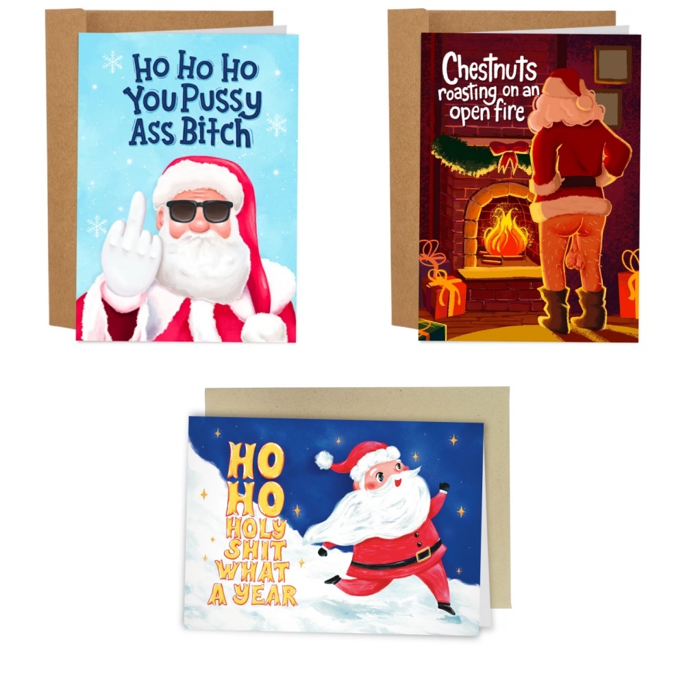 Sleazy Greetings Rude Christmas Card