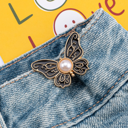 Pearl butterfly waist buckle