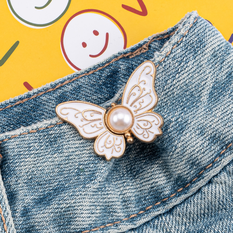 Pearl butterfly waist buckle