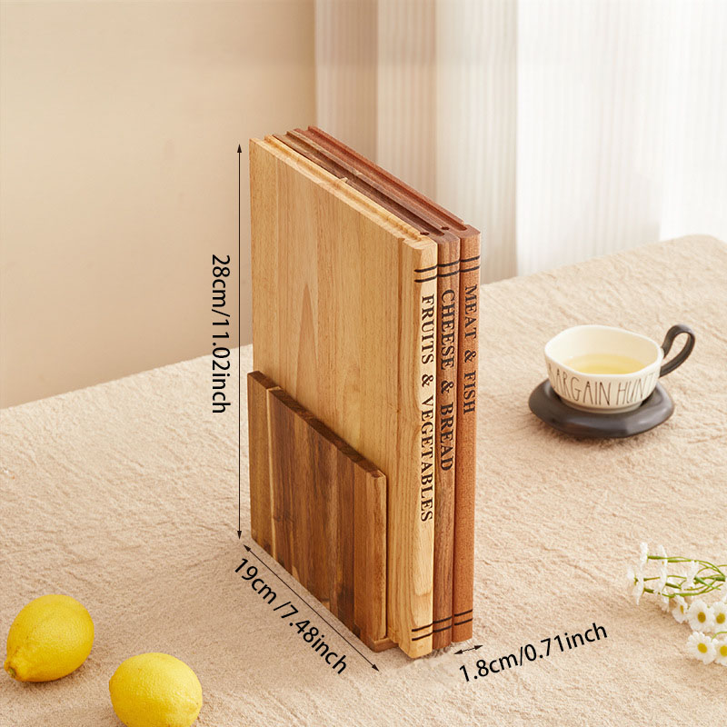 Book-Shaped Solid Wood Cutting Board