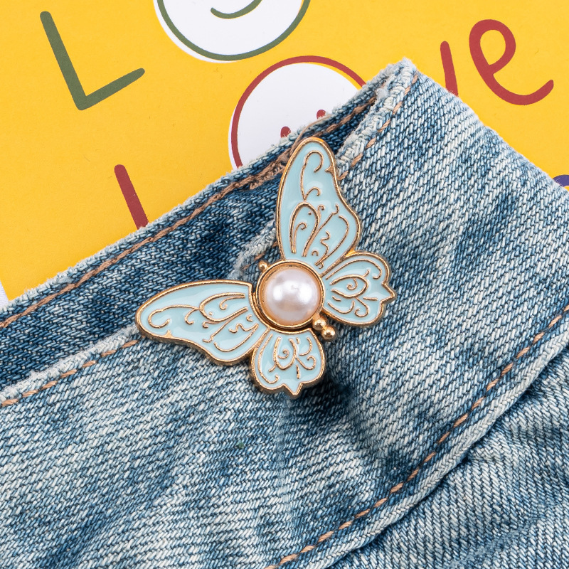 Pearl butterfly waist buckle