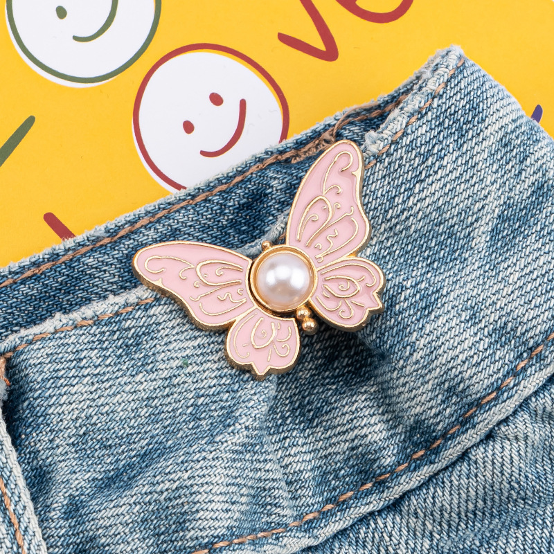 Pearl butterfly waist buckle