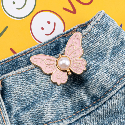Pearl butterfly waist buckle