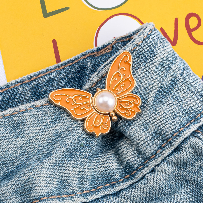 Pearl butterfly waist buckle
