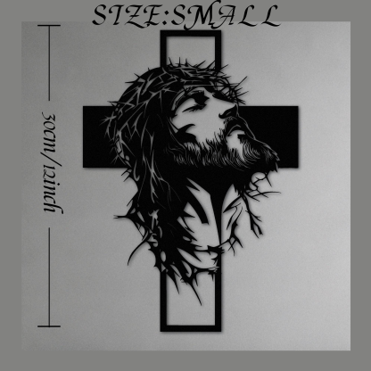 Crown of Thorns Cross Metal Wall Decor