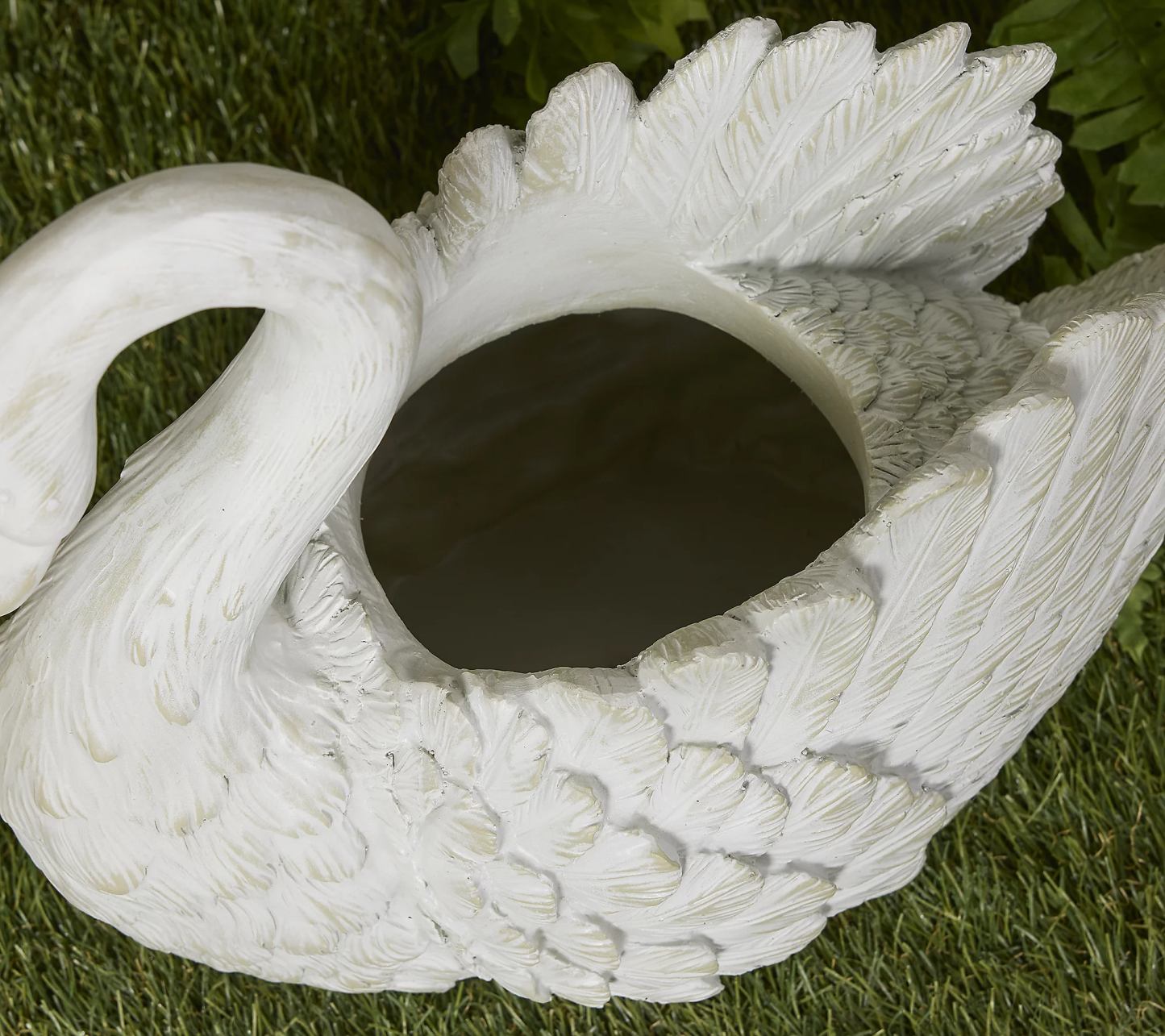 Unique Outdoor Swan Planter & Decorative Resin Ornament