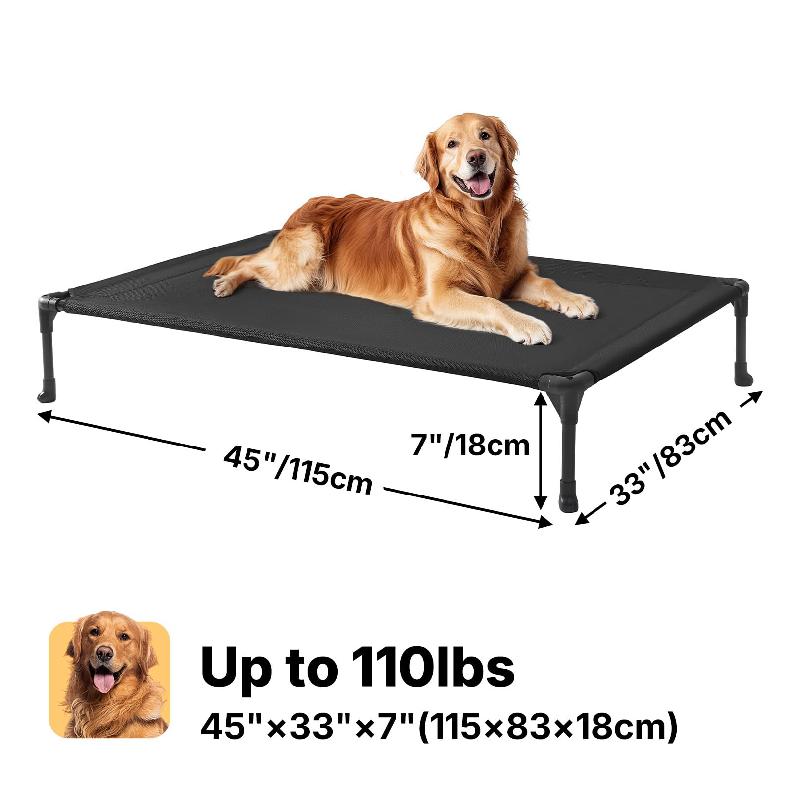 Cooling Elevated Dog Bed — Portable Pet Bed