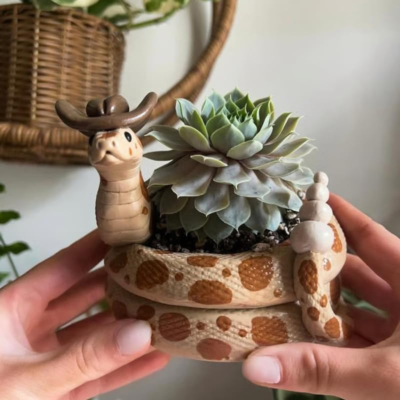 Creative Resin Snake-Shaped Flower Pot
