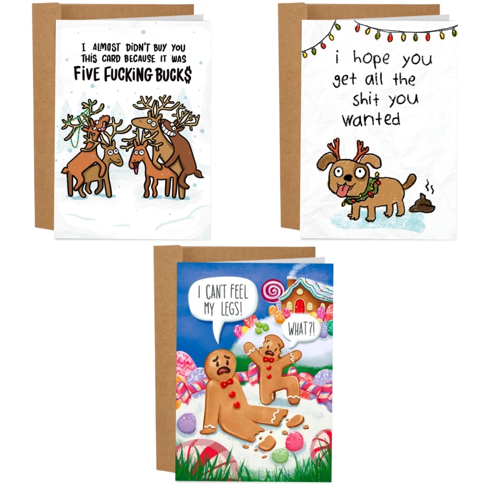 Sleazy Greetings Rude Christmas Card