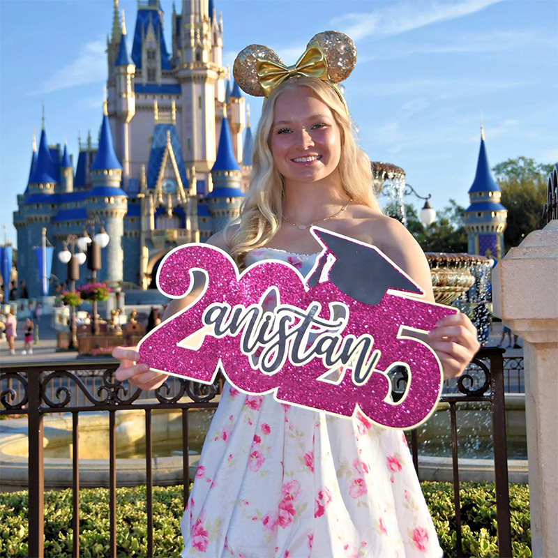 Custom wooden graduation plaque