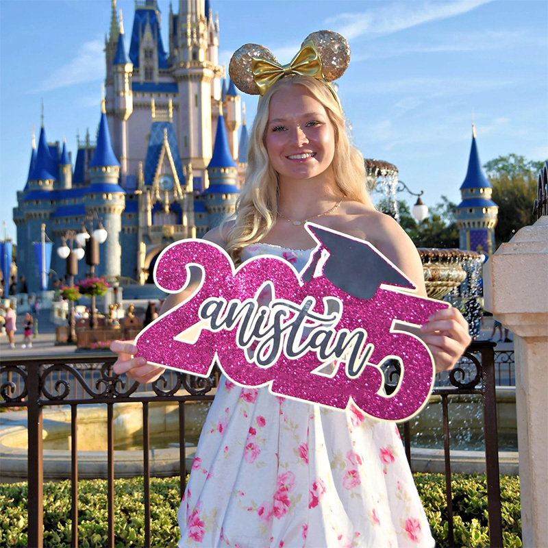 Custom wooden graduation plaque