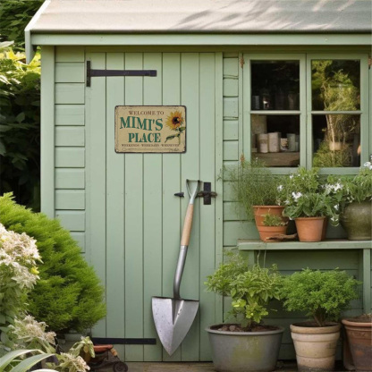 Retro Sunflower Welcome Sign