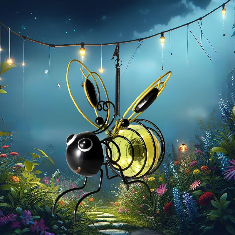 Simulated glow-in-the-dark insect decorations