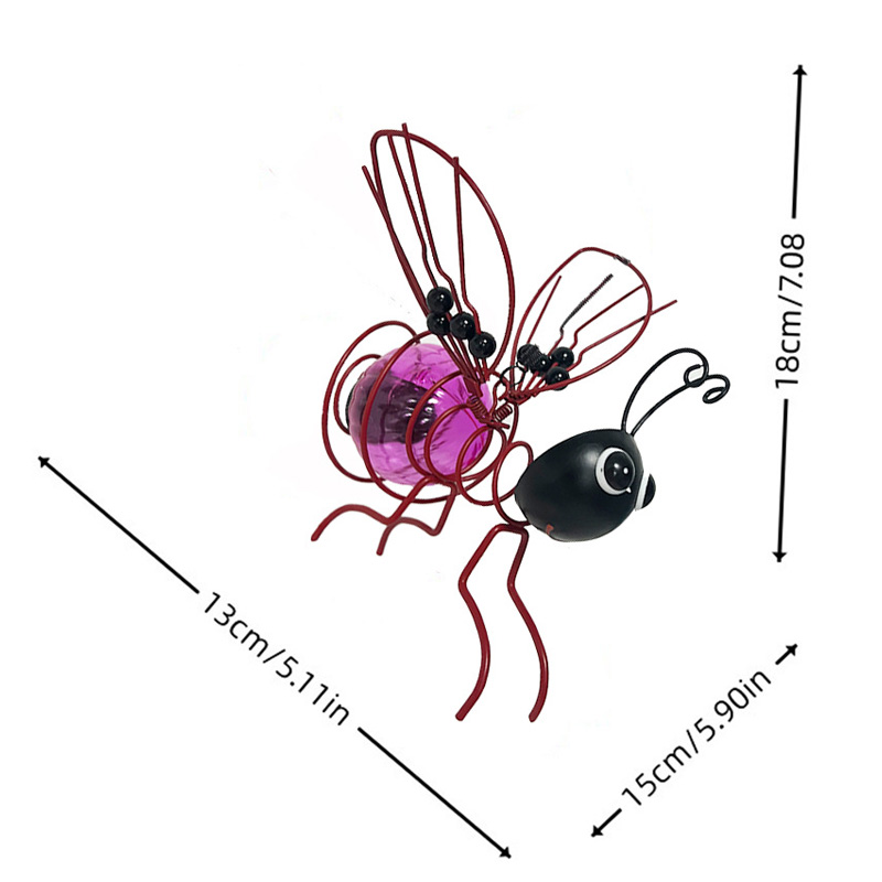 Simulated glow-in-the-dark insect decorations