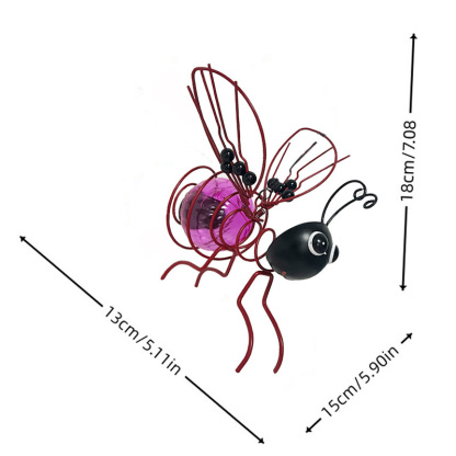 Simulated glow-in-the-dark insect decorations