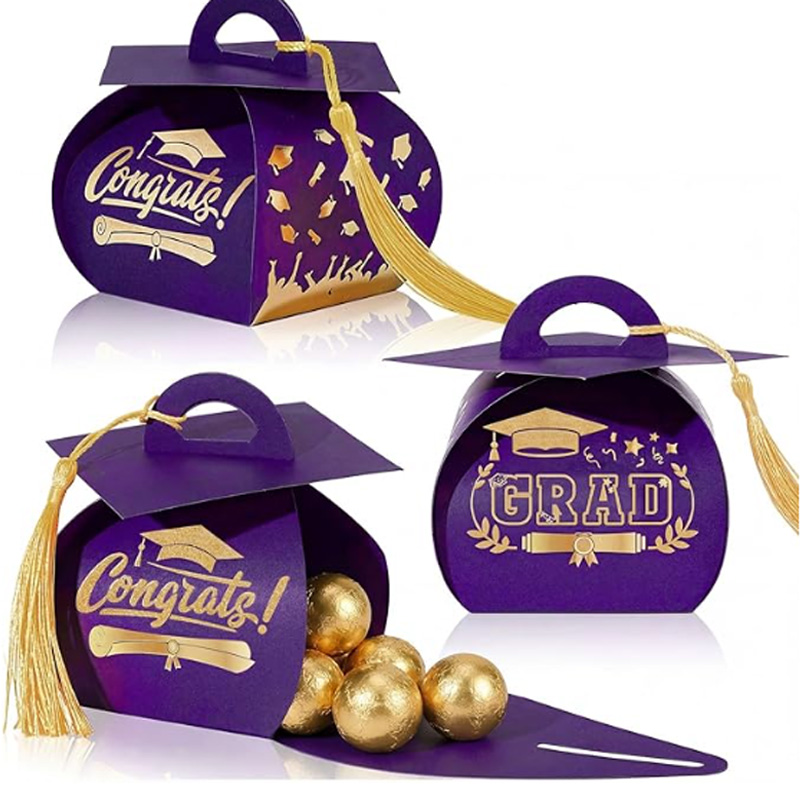 mini graduation cap candy cards