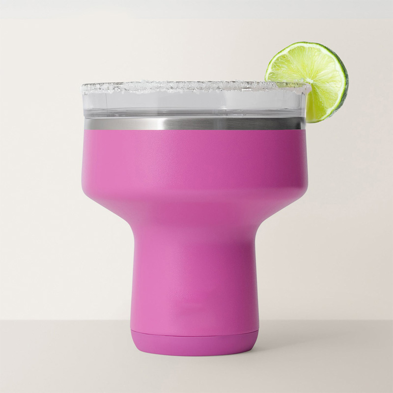 Portable double-walled cocktail thermos with lid