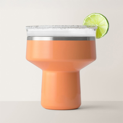 Portable double-walled cocktail thermos with lid
