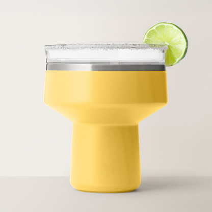 Portable double-walled cocktail thermos with lid