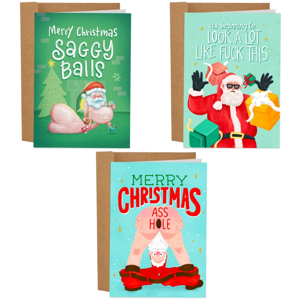 Sleazy Greetings Rude Christmas Card