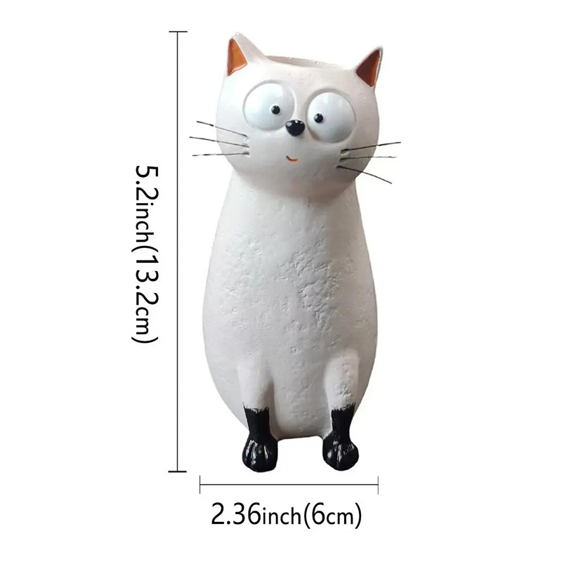 Exquisite cat desktop vase ornament