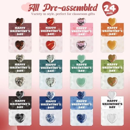 24 Valentine's Day Gem Cards