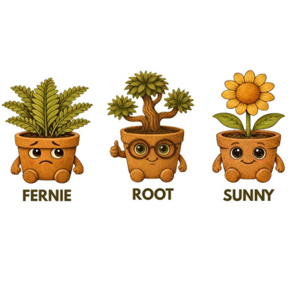 Potted plant themed dolls