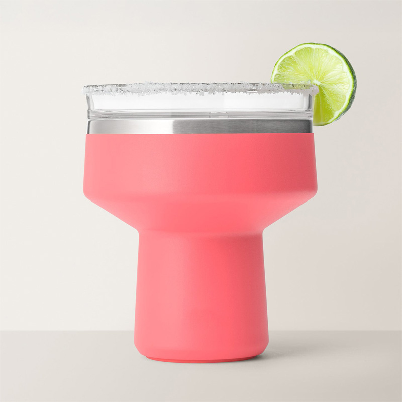 Portable double-walled cocktail thermos with lid