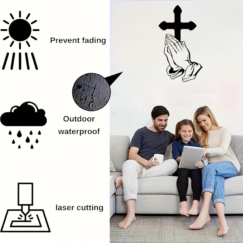 Hands of Devotion Metal Wall Art