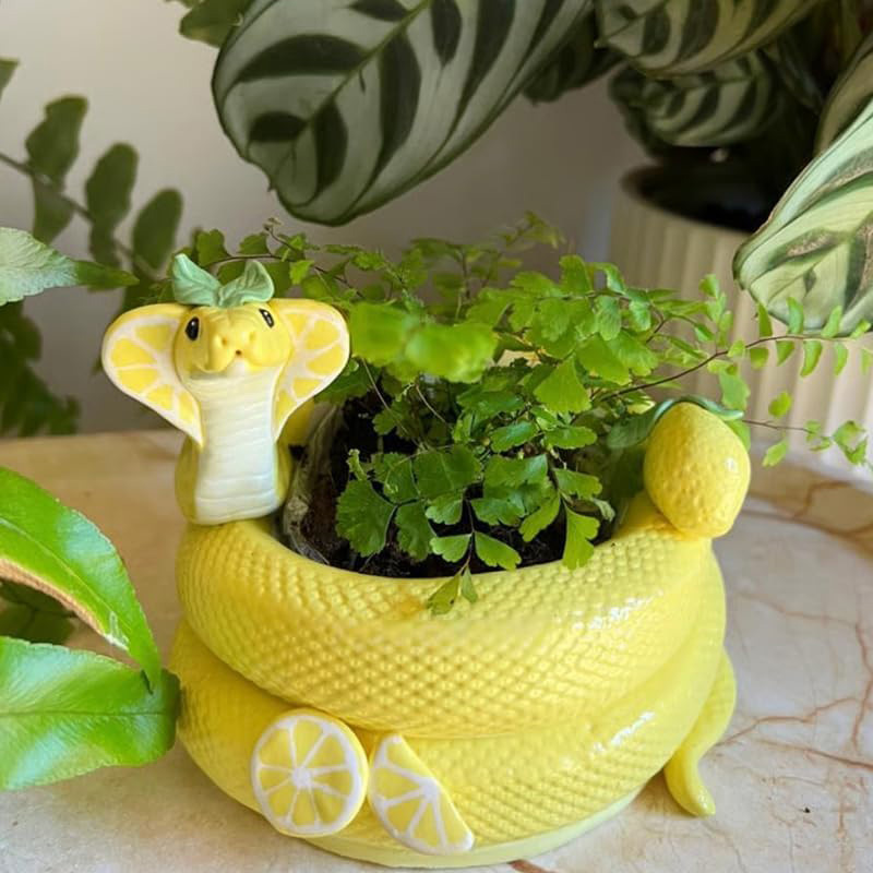 Creative Resin Snake-Shaped Flower Pot