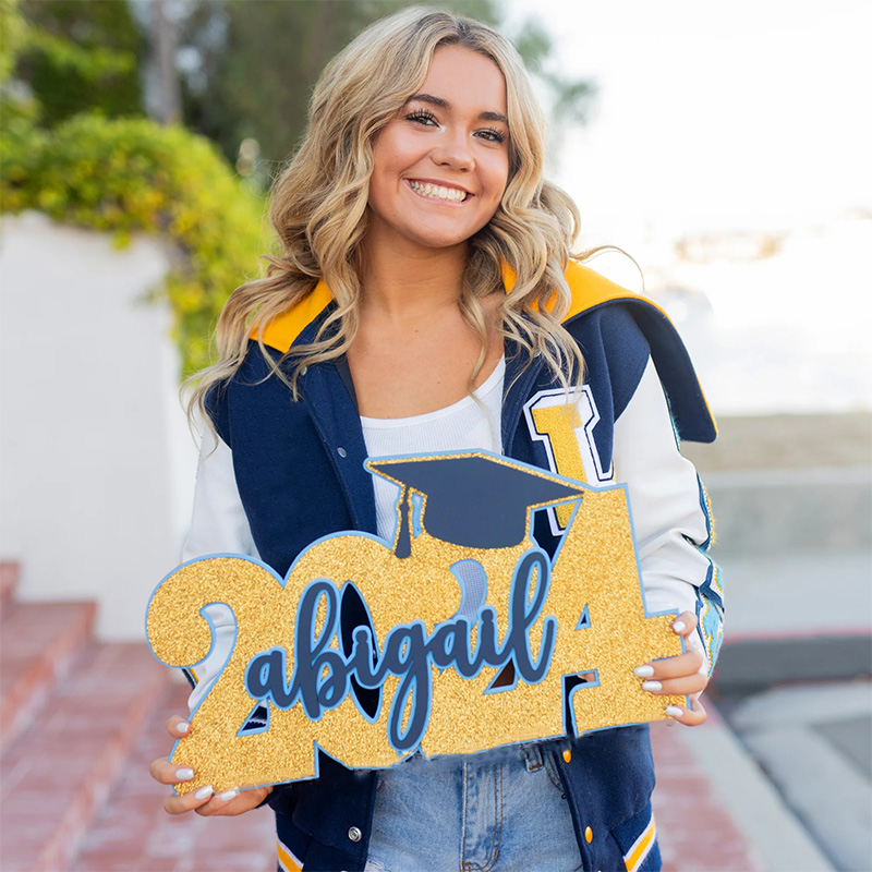 Custom wooden graduation plaque