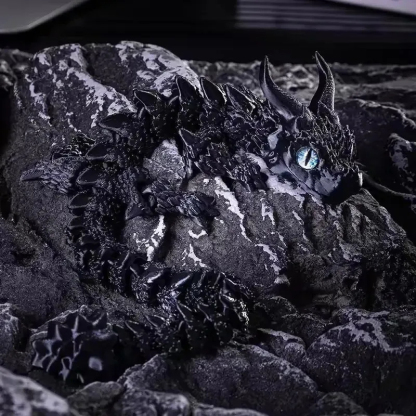 3D printed dice dragon statue