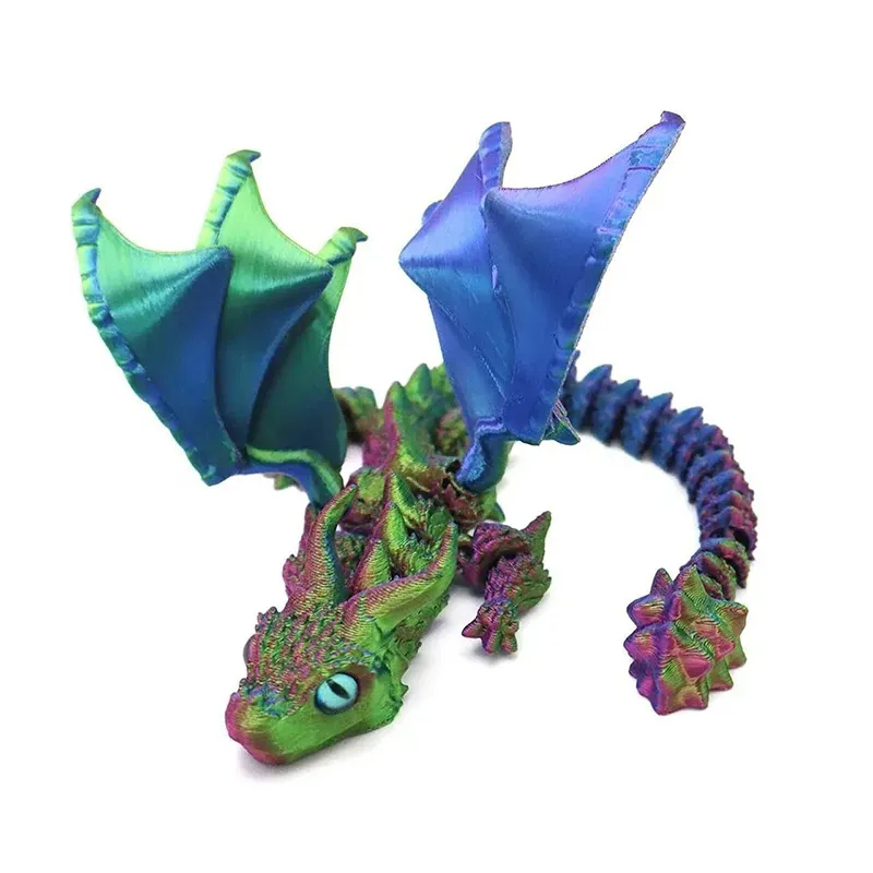 3D printed dice dragon statue
