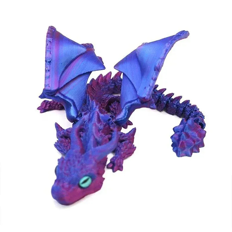 3D printed dice dragon statue