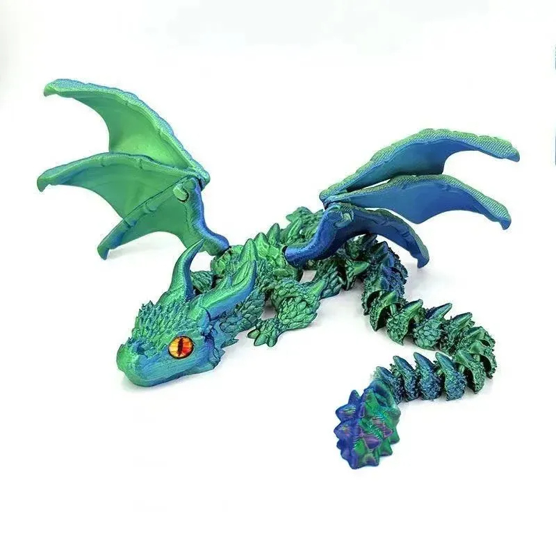 3D printed dice dragon statue