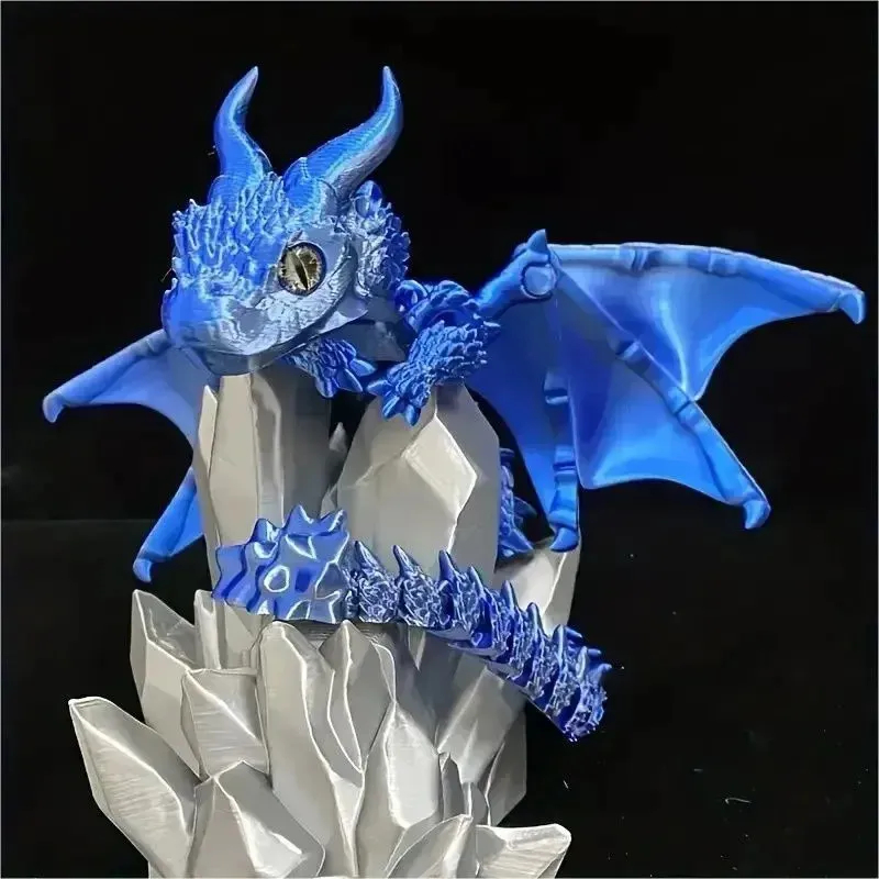 3D printed dice dragon statue