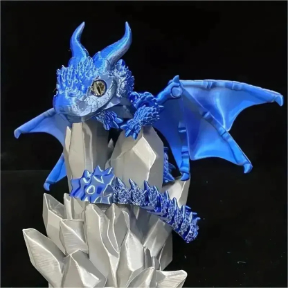 3D printed dice dragon statue