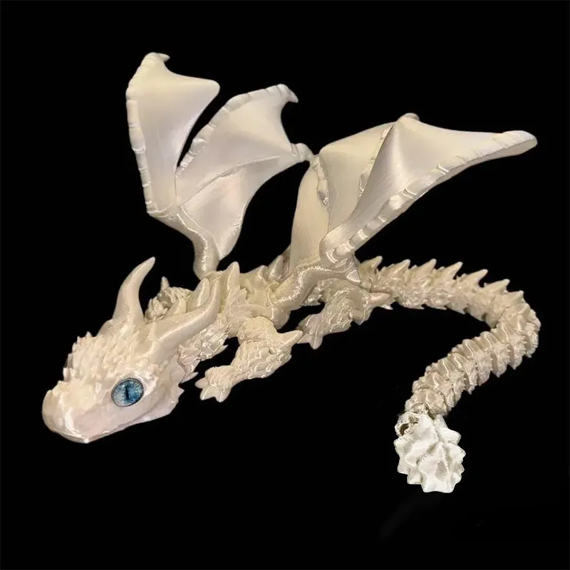 3D printed dice dragon statue