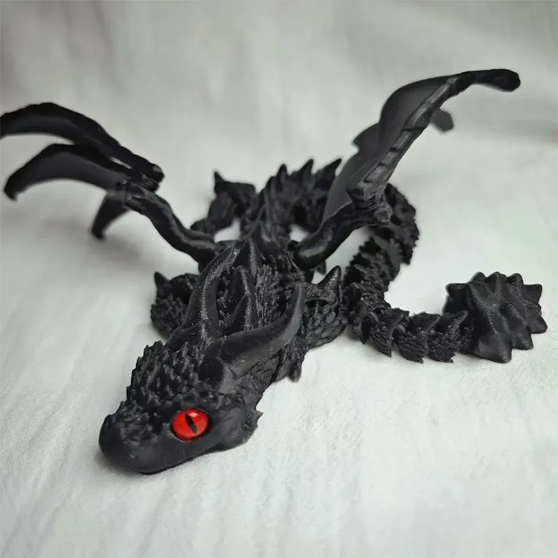 3D printed dice dragon statue