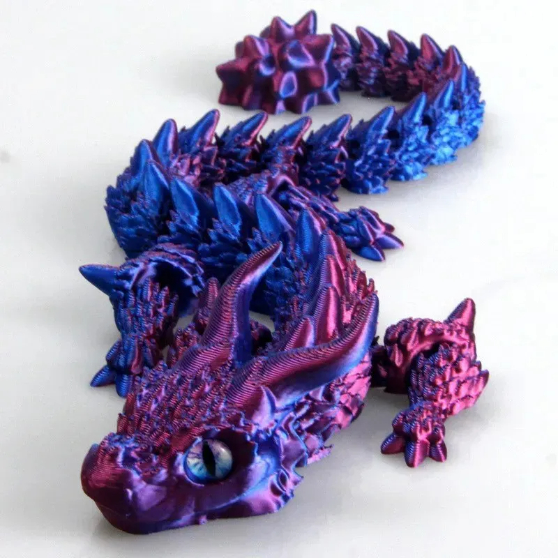 3D printed dice dragon statue