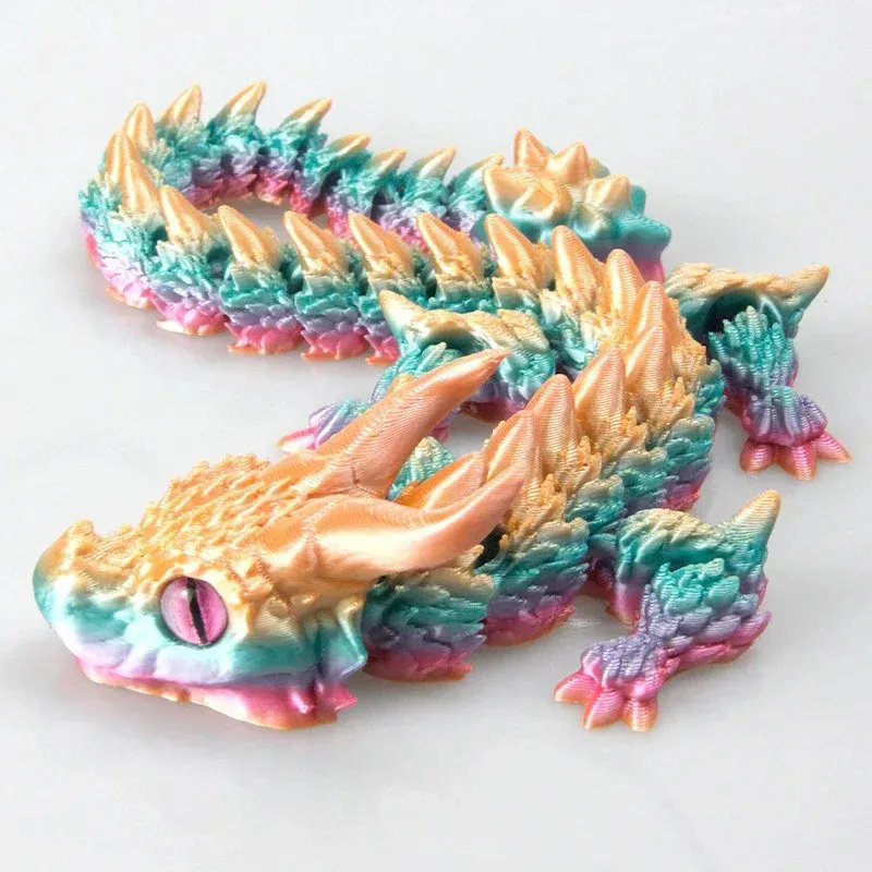 3D printed dice dragon statue