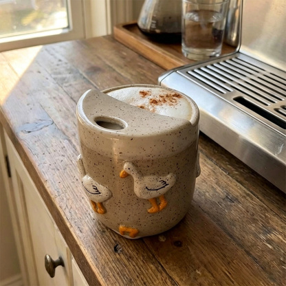 Cute duck ceramic mug
