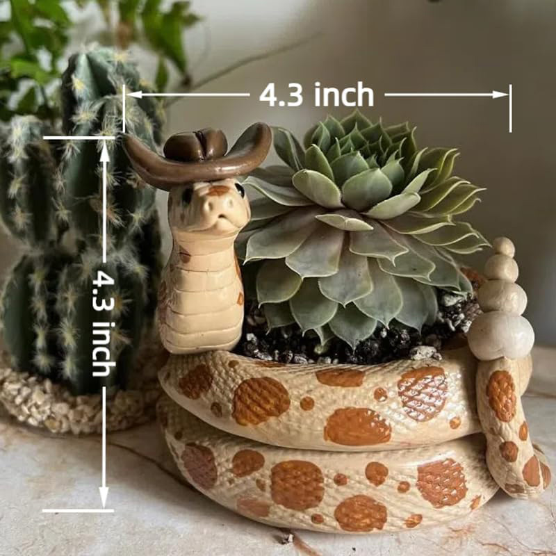 Creative Resin Snake-Shaped Flower Pot