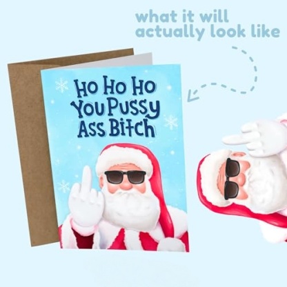 Sleazy Greetings Rude Christmas Card