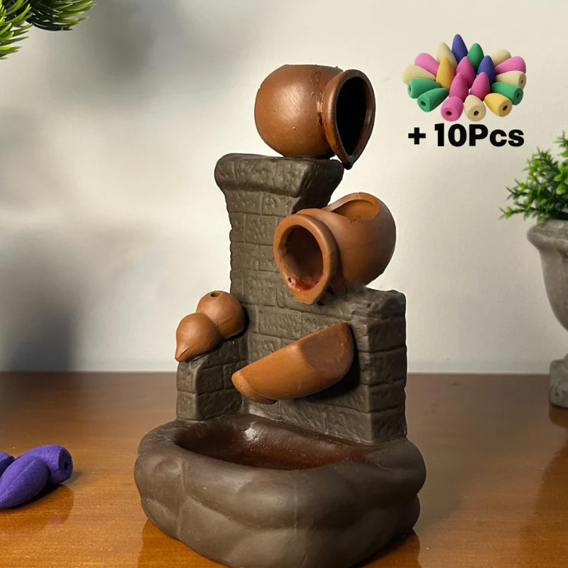 Fragrant Waterfall Incense Burner Ornament