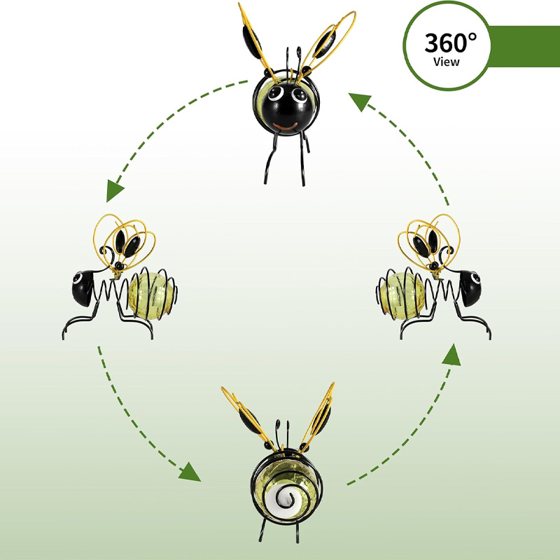 Simulated glow-in-the-dark insect decorations
