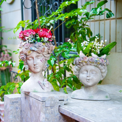 Creative Resin Garden Goddess Flower Pot